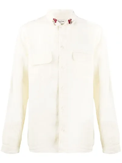 Ymc You Must Create Embroidered Shirt In Neutrals