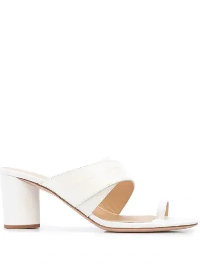 Veronica Beard Zuri Open-toe Mules In White