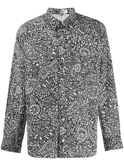 Isabel Marant Paisley-print Long Sleeved Shirt In Black