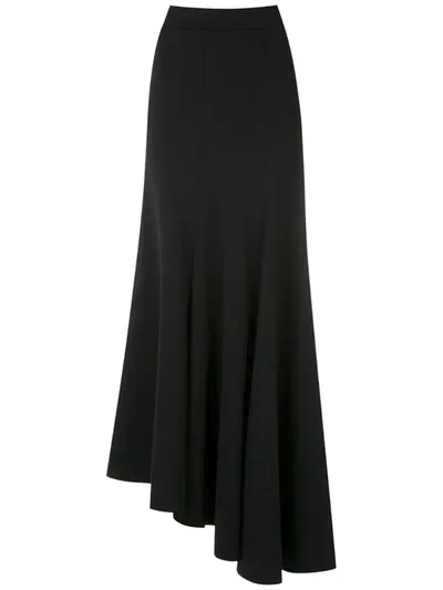 Gloria Coelho Asymmetric Maxi Skirt In Black