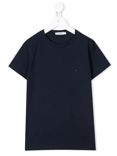 Paolo Pecora Teen Welt Pocket T-shirt In Blue