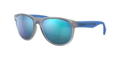 Armani Exchange Man Sunglasses Ax4096s In Green Mirror Light Blue