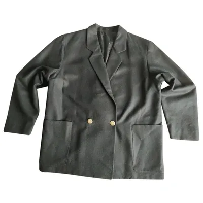 Pre-owned Burberry Wool Jacket In Black