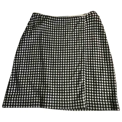 Pre-owned Philosophy Di Alberta Ferretti Wool Mini Skirt In Black