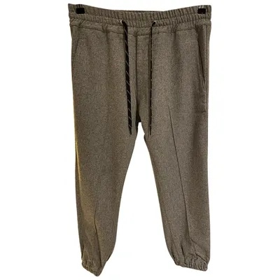 Pre-owned Marc Jacobs Wool Trousers In Grey