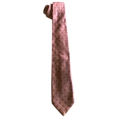 Pre-owned Altea Silk Tie In Pink