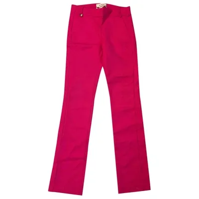 Pre-owned Pinko Slim Pants In Pink