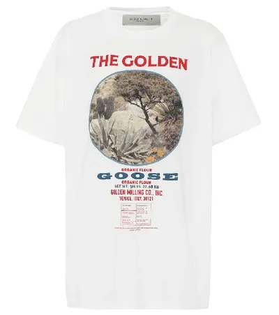 Golden Goose T-shirt Over T-shirt In White Cotton