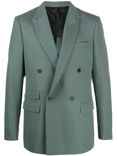 Stella Mccartney Double-breasted Blazer In Green