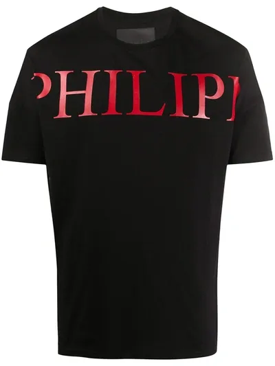 Philipp Plein Logo Print T-shirt In Black