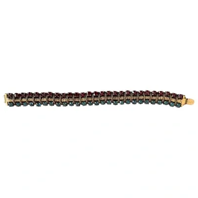 Pre-owned Dannijo Crystal Bracelet In Burgundy