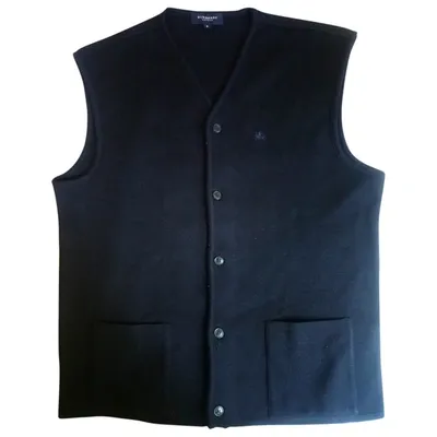 Pre-owned Burberry Wool Vest In Navy