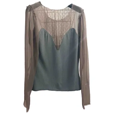 Pre-owned Lanvin Silk Blouse In Beige