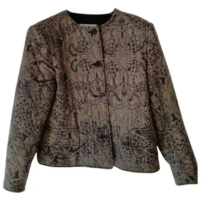 Pre-owned Max Mara Atelier Silk Jacket In Brown