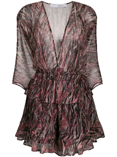 Iro Paronie Abstract Print Playsuit In Pink