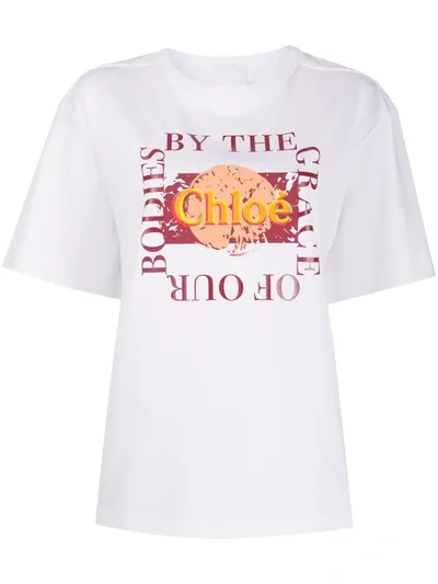 Chloé By The Grace Of Our Bodies T-shirt In White