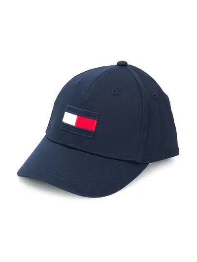 Tommy Hilfiger Junior Kids' Flag Patch Cap In Blue