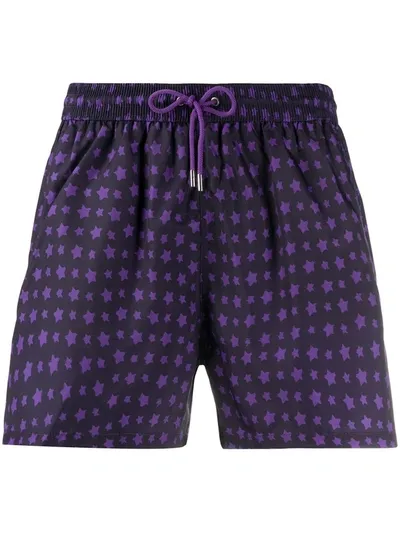 Paul Smith Star Drawstring Swim Shorts In Purple