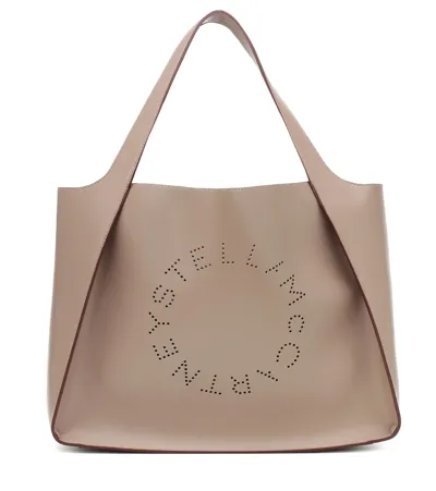 Stella Mccartney Stella Logo Tote In Beige