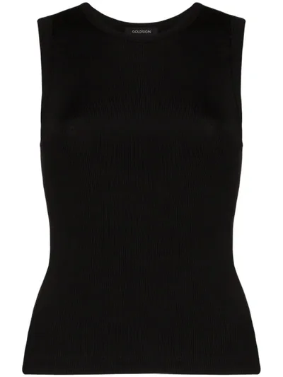 Goldsign Ribbed Tank Top In Black