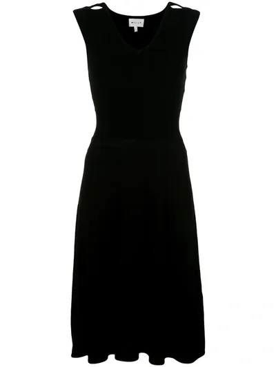 Milly Knitted Sleeveless Dress In Black