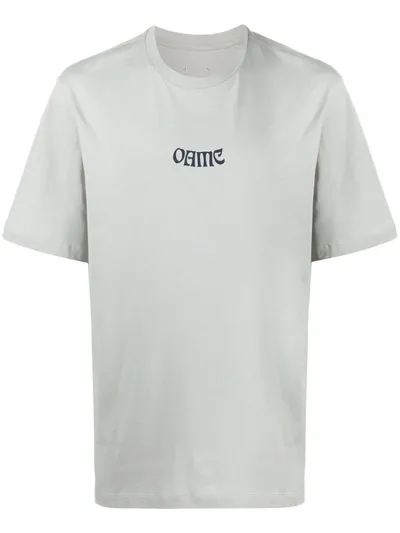 Oamc Gala Logo T-shirt In Grey