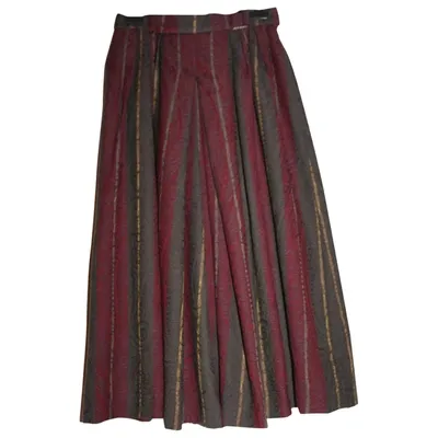 Pre-owned Kurt Geiger Wool Maxi Skirt In Multicolour