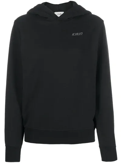 Kirin Open Back Logo Print Hoodie In Black