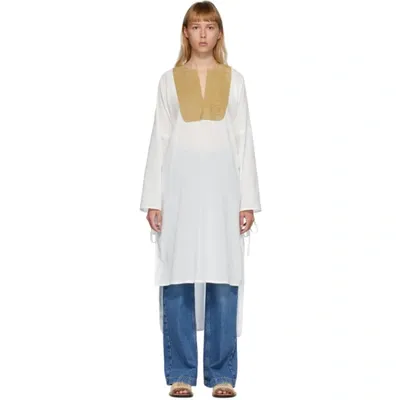 Loewe Contrasting Bib Tunic Dress In 2112 Whtbei