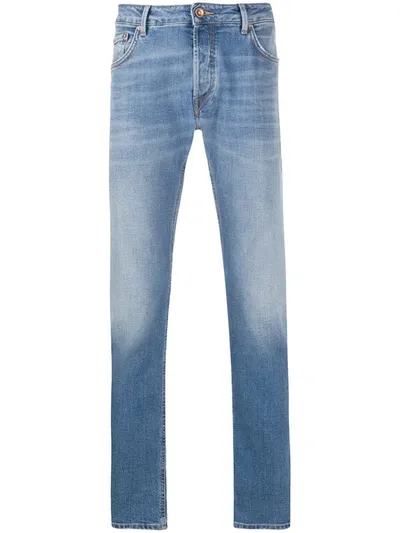 Hand Picked Ravello Mid Rise Slim-fit Jeans In Blue