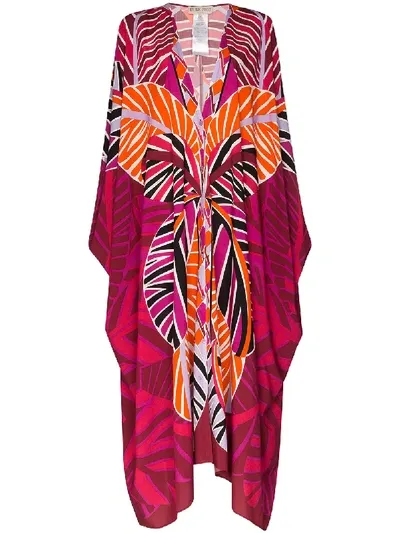 Emilio Pucci Abstract Print Maxi Kaftan In Pink