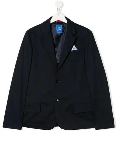 Fay Teen Single-breasted Blazer In Blue