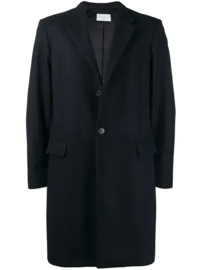 Sandro Apollo Topcoat In Navy Blue