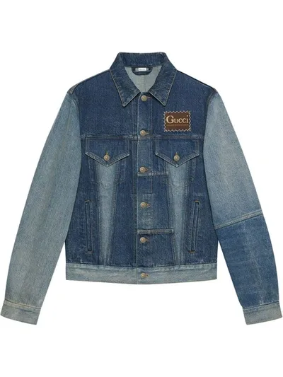 Gucci La Saison Patchwork Denim Jacket In Blue