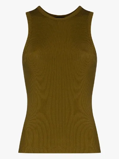 Goldsign The Rib Nineties Shell Tank Top In Green