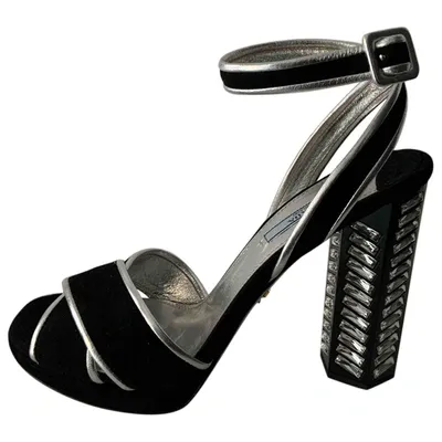 Pre-owned Prada Sandals In Black