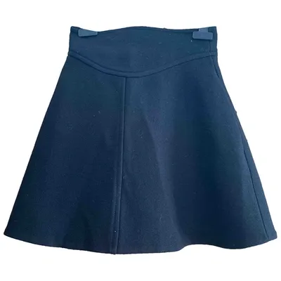 Pre-owned Carven Wool Mini Skirt In Black