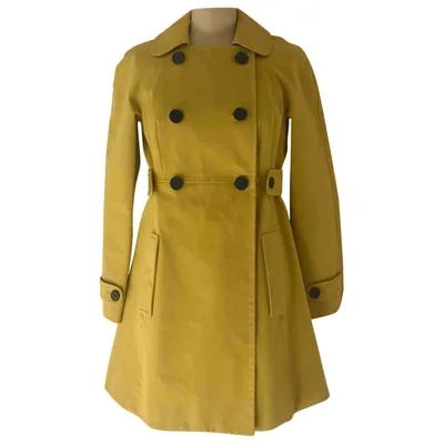 Pre-owned Paul Smith Trench Coat In Yellow