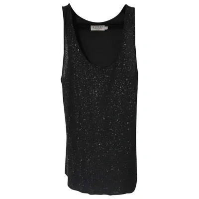 Pre-owned Velvet Glitter Vest In Black