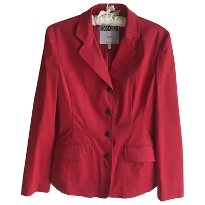 Pre-owned Moschino Red Polyester Jacket