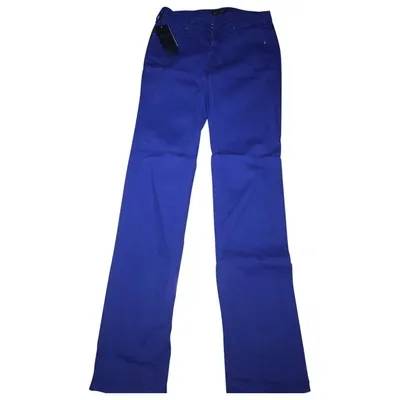 Pre-owned Armani Jeans Straight Pants In Blue