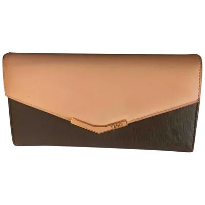 Pre-owned Fendi Leather Wallet In Pink