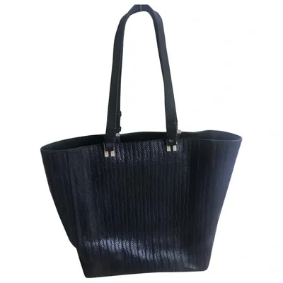 Pre-owned Pollini Leather Handbag In Black