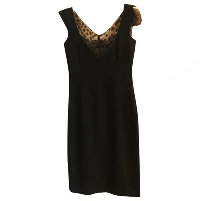 Pre-owned Dolce & Gabbana Wool Mid-length Dress In Black