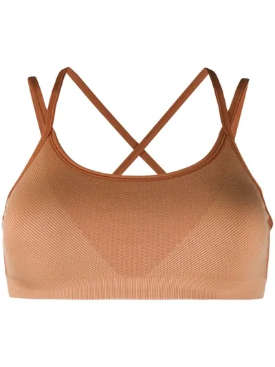 Victoria Beckham Seamless Sports Bra In Brown