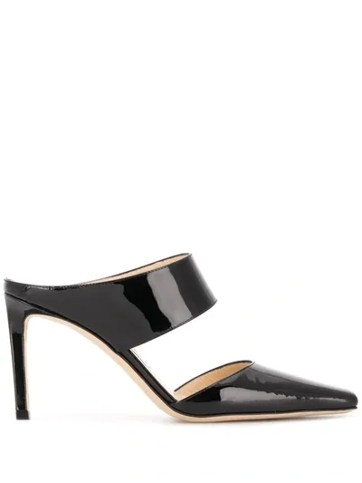 Jimmy Choo Hawke 85mm Mules In Black