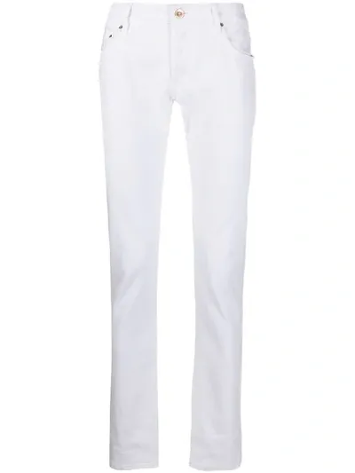 Hand Picked Mid-rise Slim Fit Jeans In White