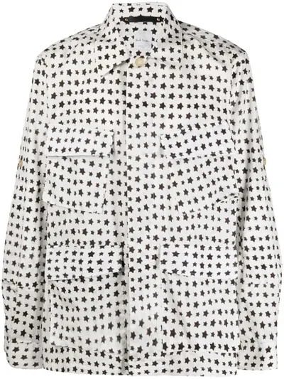 Paul Smith Star-print Shirt Jacket In White