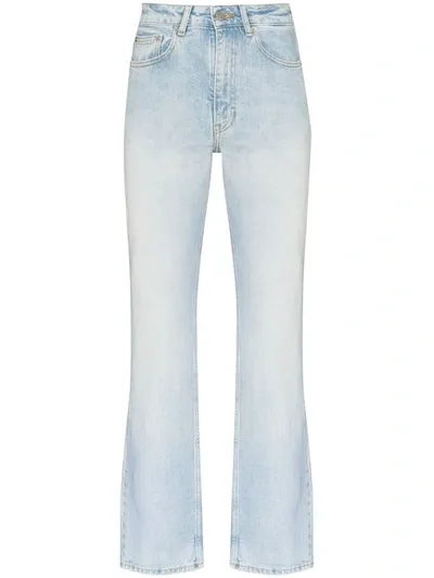 Sunflower Washed Straight Leg Jeans In Blue