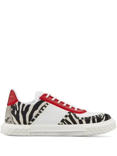 Giuseppe Zanotti Blabber Panelled Low-top Sneakers In White